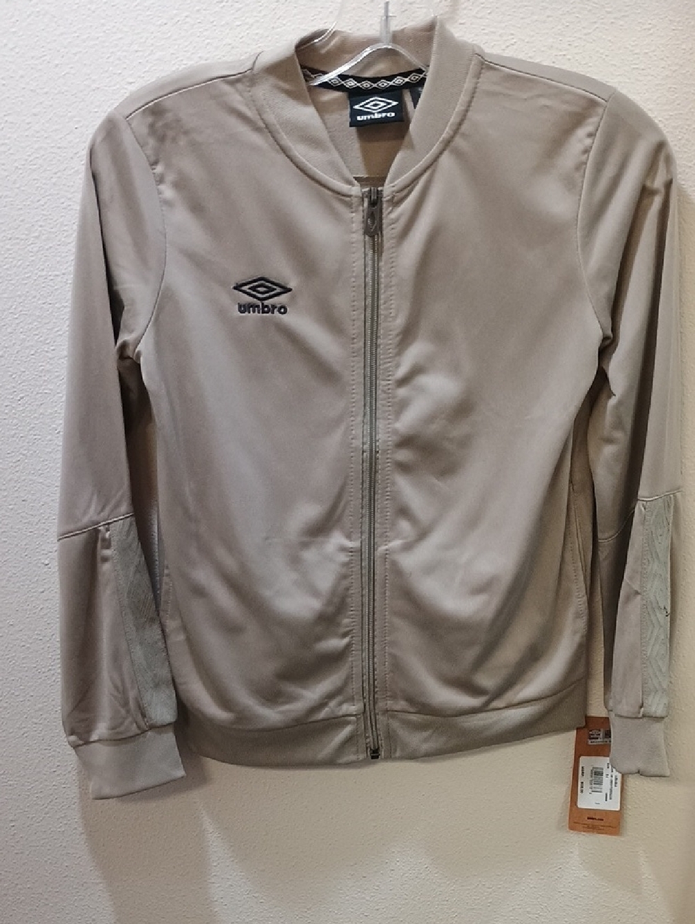 Umbro Taupe Full-Zip Athletic Jacket